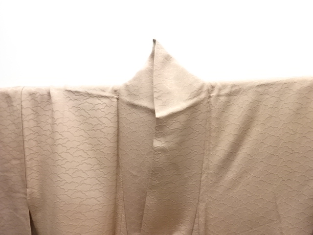  未使用品　雲模様織出し暈し色無地着物